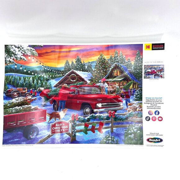 Kodak Premium 1000-Piece Jigaw Puzzle Nicks Christmas Trees RoseArt 2024 Holiday - Picture 9 of 11